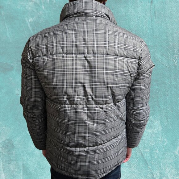H&M Men’s Black & White Plaid Puffer Jacket – Size Small (NWOT) - Picture 5 of 8
